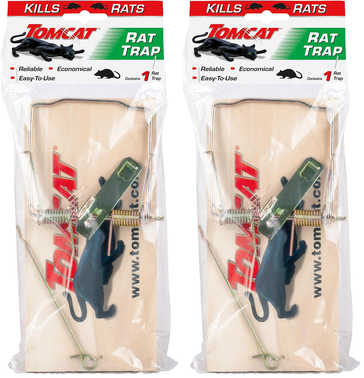 Tomcat Rat Trap (Wooden), 1 Trap (Pack of 2)