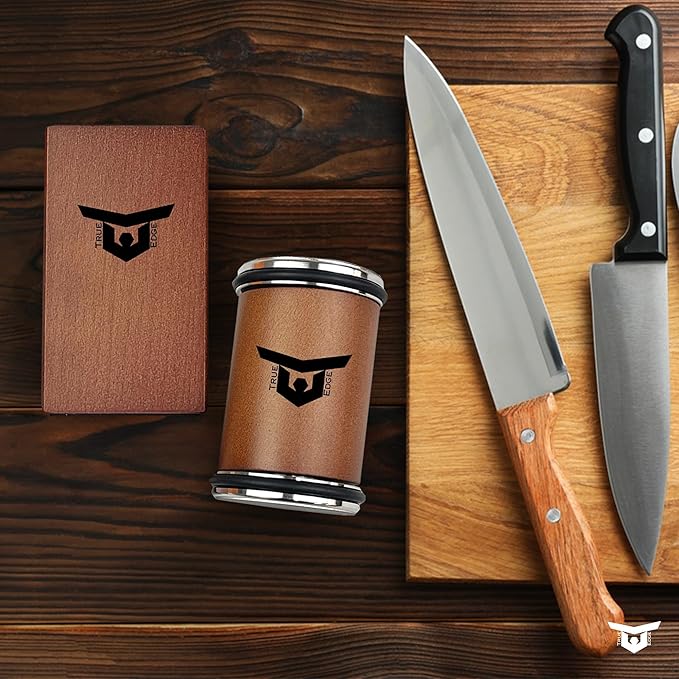 Rolling Knife Sharpener Tool Kit, Kitchen Knife Sharpener with Diamonds and Ceramic, Sharpener Kit offer 15° & 20° Magnetic Angles, Hunting knife Sharpener for Kitchen Gadgets & Gifts