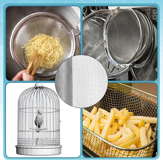 SATINIOR 2 Packs 11.8 x 39.3 Inch 304 Stainless Steel Woven Wire Mesh Fine