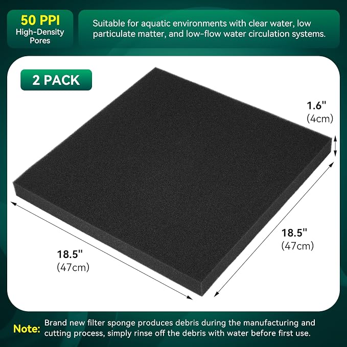 Borlech Aquarium Bio Filter Sponge Pad