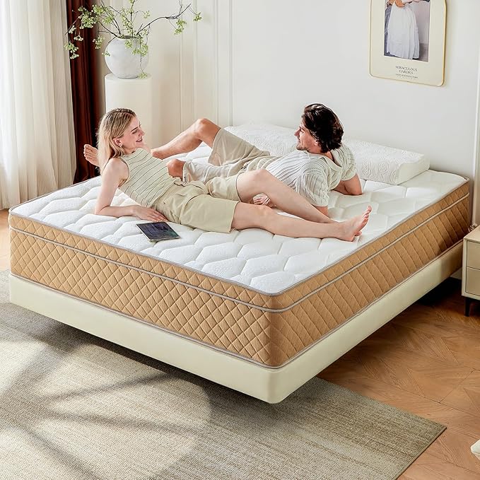 Full Mattress, 12 inch Memory Foam Mattress Medium Firm Mattress, Fiberglass Free, CertiPUR-US Certified Safe Materials, 7 Zon Pocket Springs, Mattress in a Box