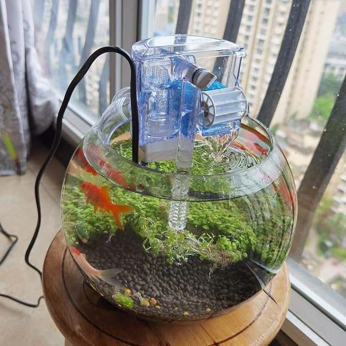 Circular Fish Tank Filter, Aquarium Hang on Filter, Small Fish Tank