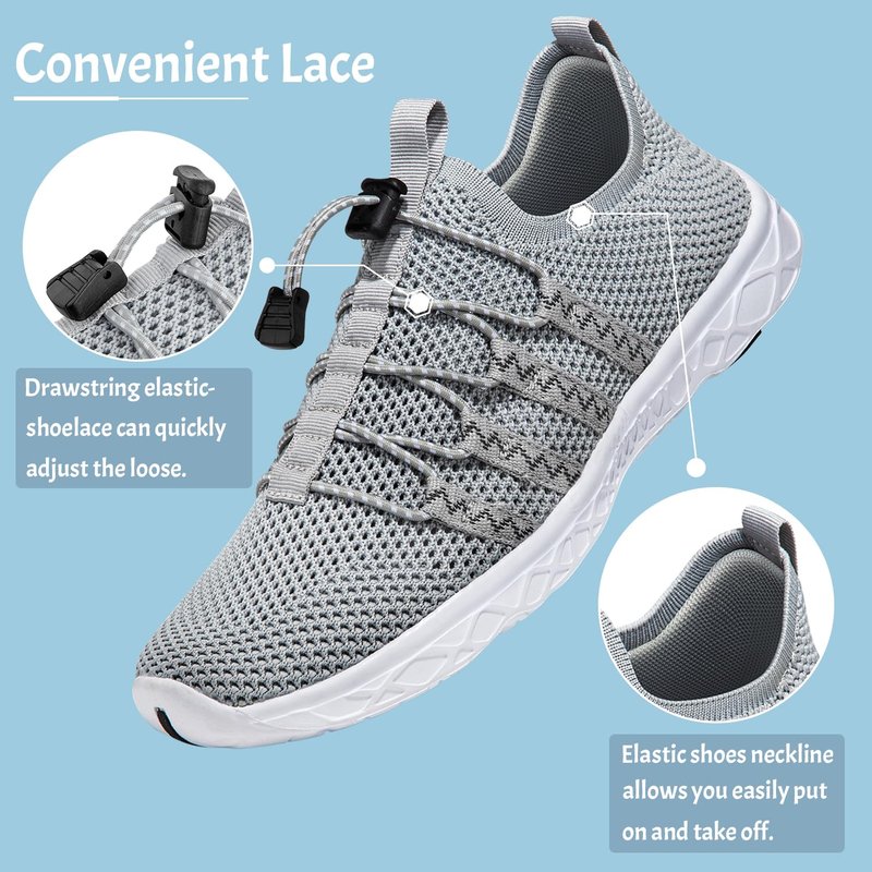 ATHMILE Water Shoes for Men Women Barefoot Hiking Swim River Shoes Adult Lake Pool Aqua Socks Beach Quick Dry for Hiking Surfing Kayaking Sport Accessories Camping Must Haves