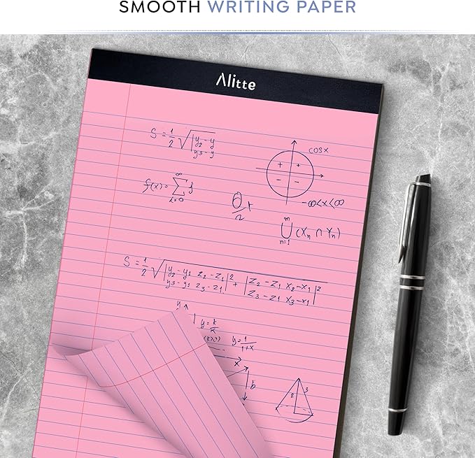 Colored Legal Pads 8.5 x 11, Pack of 12 - Perforated Wide Ruled Writing Note Pads - Premium Thick Paper, No Ink Bleeding - Lined Legal Pad For Home, Office, School, Business - 50 Sheets