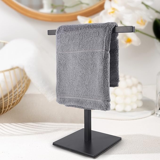 Bathroom Hand Towel Holder Stand,T-Shape Hand Towel Holder Stand SUS304 Stainless Steel for Bathroom,Kitchen or Vanity Countertop