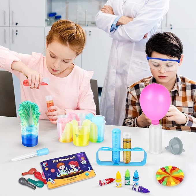 Science Kit for Kids,80 Science Lab Experiments,Scientist Costume Role Play STEM Educational Learning Scientific Tools,Birthday Gifts and Toys for 6 7 8 9 Years Old Boys Girls Kids