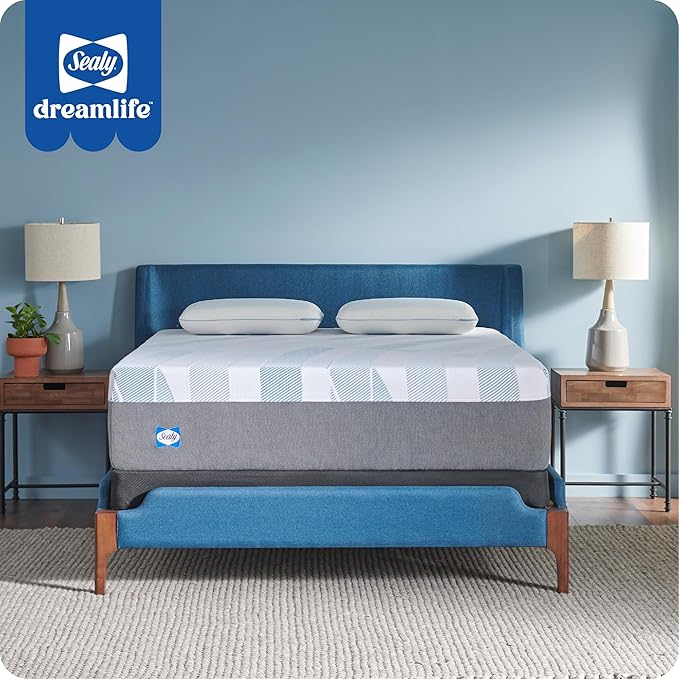 Sealy Dreamlife 14” Hybrid Mattress-in-a-Box, Twin XL, SealyComfort Gel Memory Foam, SealyResponsive Encased Coils, Machine Washable Cover