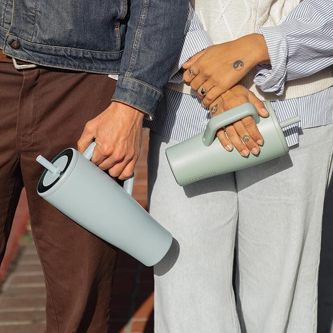 BrüMate Era 40 oz Tumbler with Handle and Straw | 100% Leakproof Insulated Water Bottle Tumbler with Lid and Straw | Made of Stainless Steel | Cup Holder Friendly | 40oz (Juniper)
