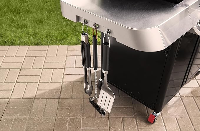 Weber Genesis E-315 Natural Gas Grill for Outdoor Cooking, 3 Burners, Black