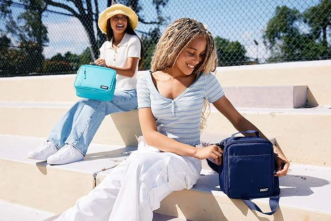 PackIt(R) Freezable Classic Lunch Box, Lavender, Built with EcoFreeze(R) Technology, Fully Freezable, Collapsible, Reusable, With Zip Front Pocket and Buckle Handle, Designed for Fresh Lunch On the Go