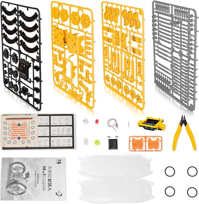 14-in-1 Solar Robot Kit, Stem Projects for Kids Age 8-12, Educational STEM Science Toy, DIY Solar Power Building Kit, Robotic Set Toys Gift for Boys Girls 8 9 10 11 12 Years Old