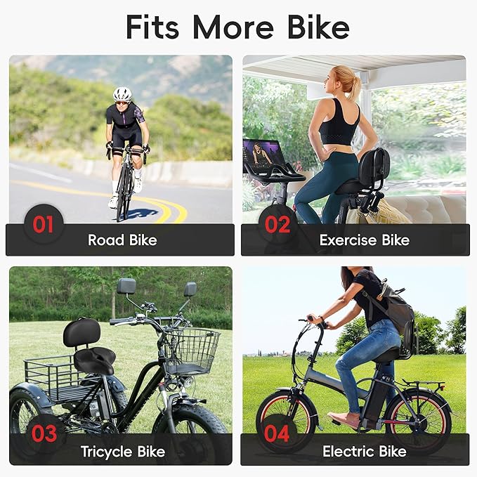Oversized Bike Seat for Peloton Bike & Bike+, Comfort Seat Cushion Compatible with Peloton, Road or Exercise Bikes, Bicycle Wide Saddle Replacement for Men & Women, Accessories for Peloton