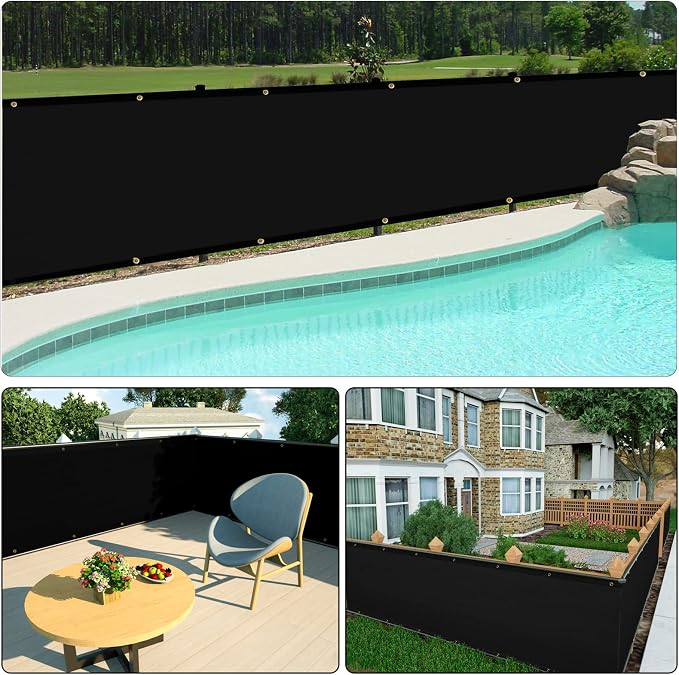 UPGRADE Balcony Privacy Screen Fence 6'X13' Outdoor HDPE Mesh Panels