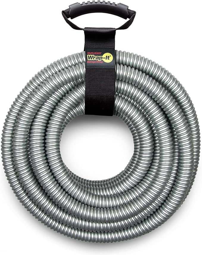 Easy-Carry Wrap-It Storage Straps - 22” (2-Pack) – Heavy-Duty Hook and Loop Cord Carrying Strap, Hanger, and Organizer with Handle for Pool Hoses, Garden Hoses, Cords, Cables and More