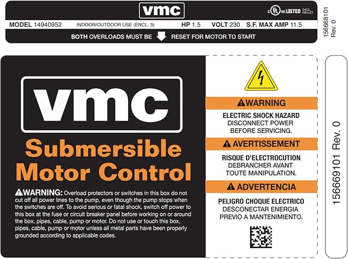 Red Lion RLCB15-230 1.5-HP 230-Volt VMC Control Box