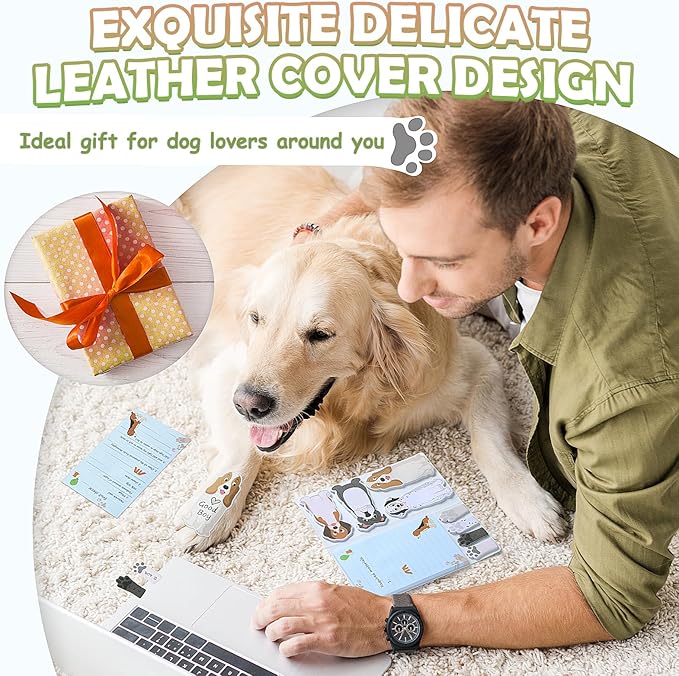 Hommie Dog Sticky Notes Set, Planner Sticky Note Dividers Tabs 300 Sheets, Cute Animals Shape Markers Flags Self-Stick Memo Pads for Dog Lovers Home Office School Supplies