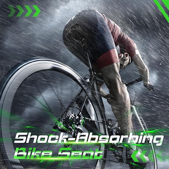 Zacro Bike Seat Cushion - Gel Padded Bike Seat Cover for Men Women Comfort, Extra Soft Exercise Bicycle Seat Compatible with Peloton, Outdoor & Indoor Bike Saddles