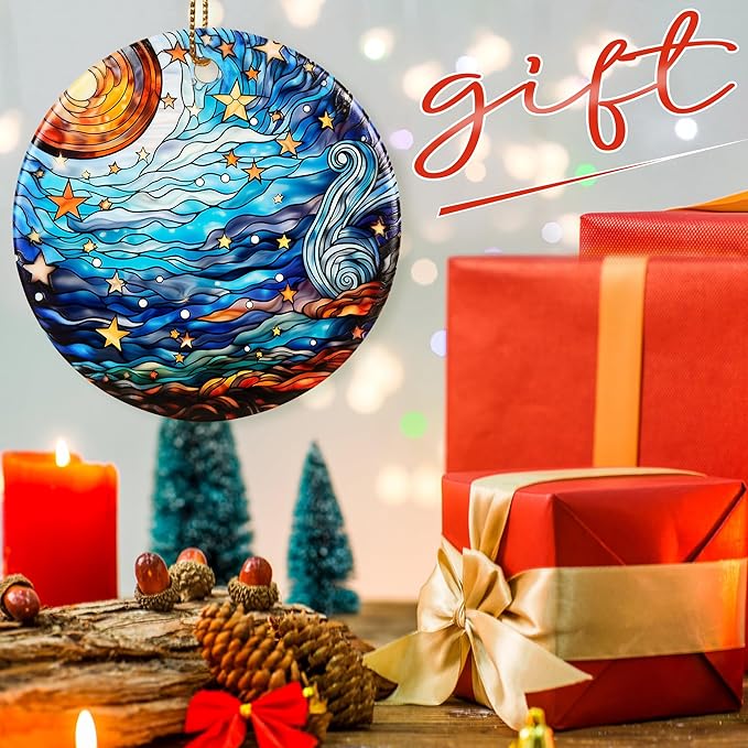 Christmas Ornament, Van Gogh Starry Night Ornament, Christmas Decorations for Tree, Heirloom Keepsake, Gift Idea