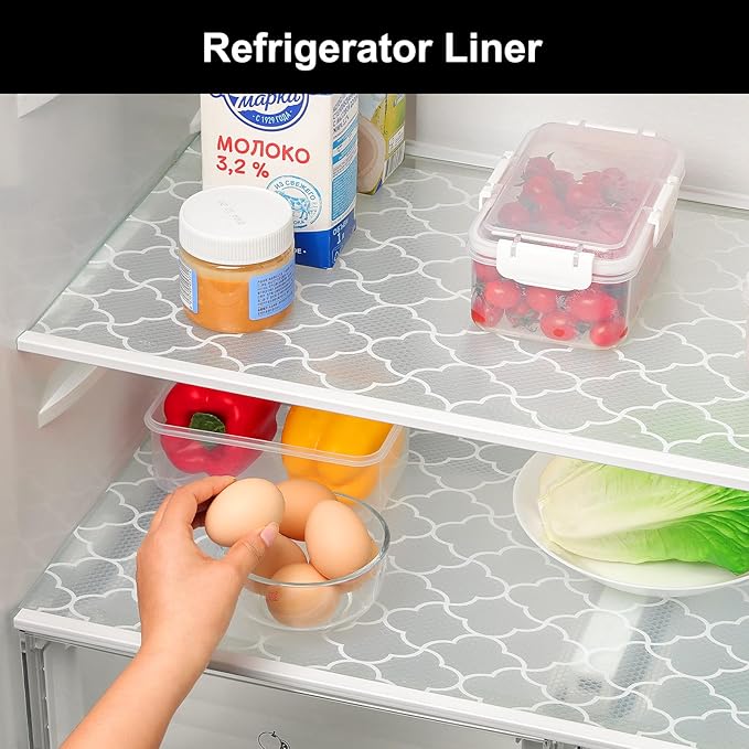Cooyes Shelf Liner – Premium Non-Adhesive Cabinet & Drawer Liner for Kitchen – Waterproof Shelf Paper with Modern Pattern – Durable EVA Cabinet Mat – Easy to Cut (17.5" W x 360" L)