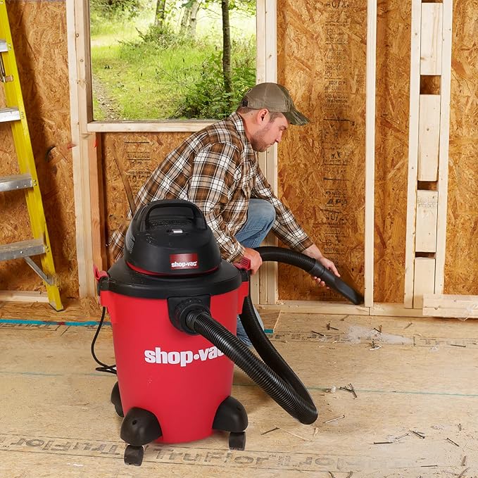 Shop-Vac 6 Gallon 3.0 Peak HP Wet Dry Vacuum, 3 in 1 Function Heavy-Duty Shop Vacuum with Filters, Attachments, Ideal for Home, Jobsite, Garage, Car & Workshop. 5971636