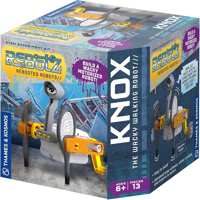 Thames & Kosmos - Rebotz: Knox - The Wacky Walking Robot - Engineering Science Kit - Educational Building Toys - Fun for Kids, Ages 6+ - 552004