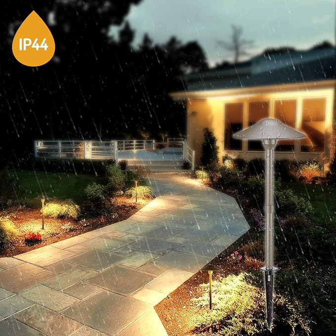 3W LED Landscape Lights Landscape Lighting Low Voltage Outdoor Pathway Lighting Replaceable LED Bulb 3000K Aluminum housing with ABS Ground Stake for Yard Patio Driveway Bronze, Pack of 6