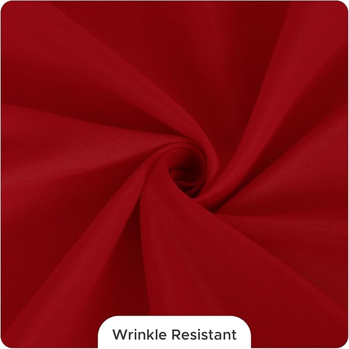 Fitable 8 Pack Table Cloth Rectangle Table: Stain and Wrinkle Resistant Tablecloth Rectangular, Washable Polyester Tablecloths for Wedding Christmas Party Dining Banquet Event(Red, 70x108 Inch)