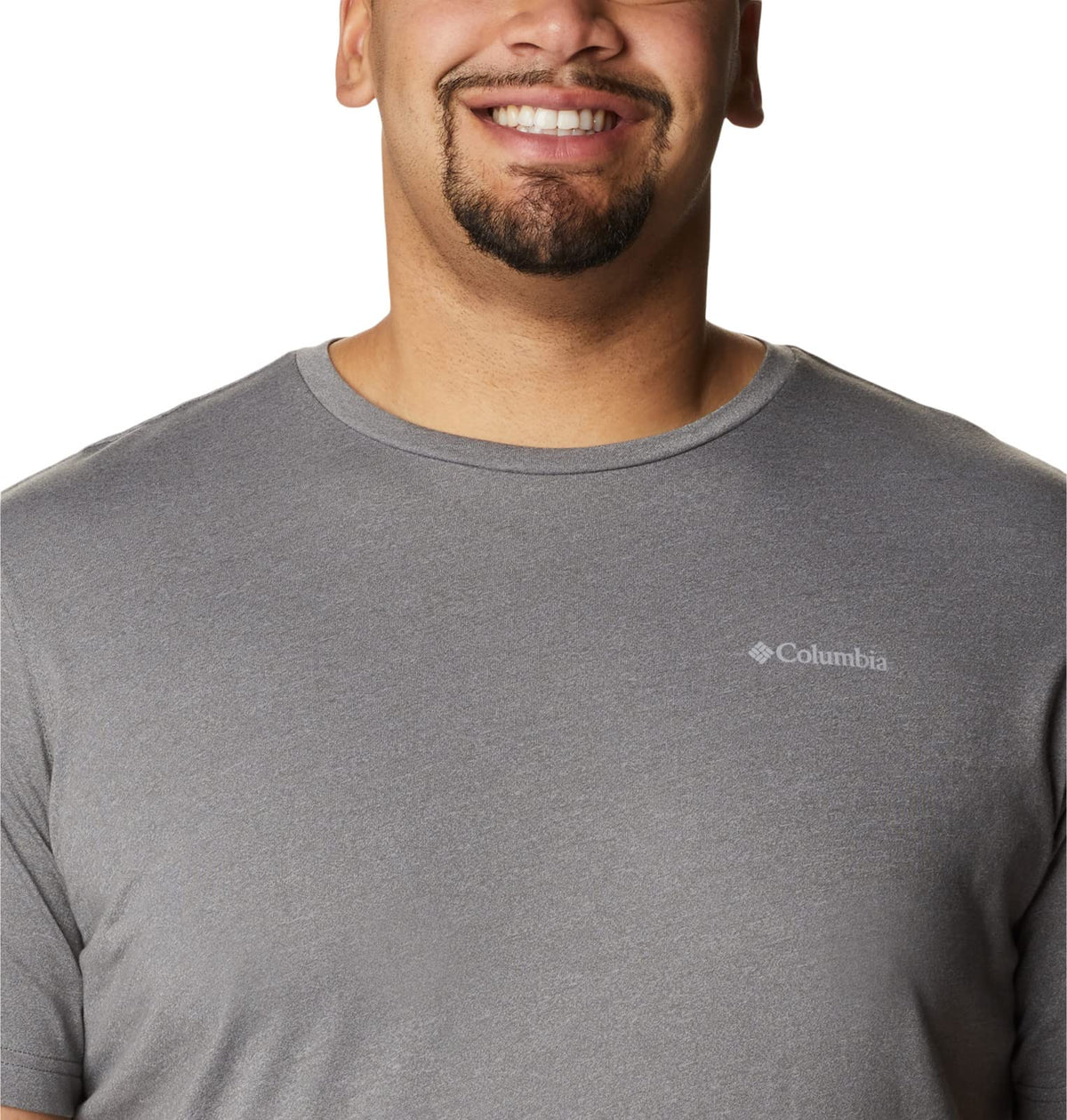 Columbia Mens Thistletown Hills Short Sleeve T-Shirt, City Grey Heather, 1X
