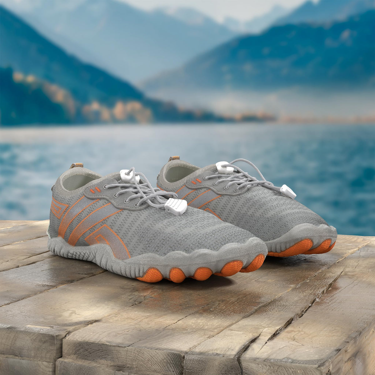 ziitop Water Shoes for Men & Women, Quick-Dry Aqua Sports Outdoor Shoes for Pool Beach Surf Yoga, Grey-1, Size 13, 14