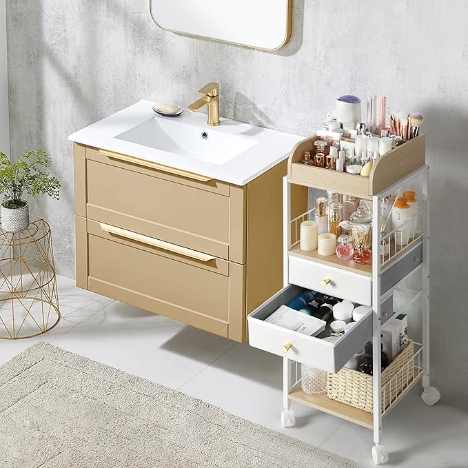 Makeup Organizer, Floor Skincare Organizers, Make Up Organizers and Storage with Drawers, Vanity Organizer Cosmetics Display Cases Holder for Skin Care Nail Polish Perfume Makeup brush Hair Tool