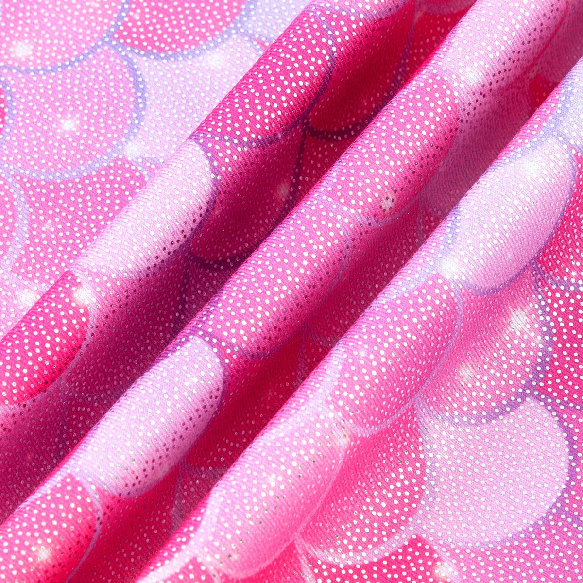 HOZIY Girls Leotards for Gymnastics Size 6-7 Years Pink Mermaid Kids Tumbling Outfit Biketard Dance Clothes with Shorts Sparkly Shiny Glitter Sparkle