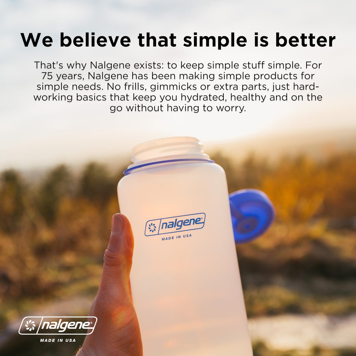 Nalgene Tritan Water Bottle 32 OZ Wide Mouth | BPA-Free | For Camping | Leak-Proof | Gray w/ Black Lid | Pack of 6