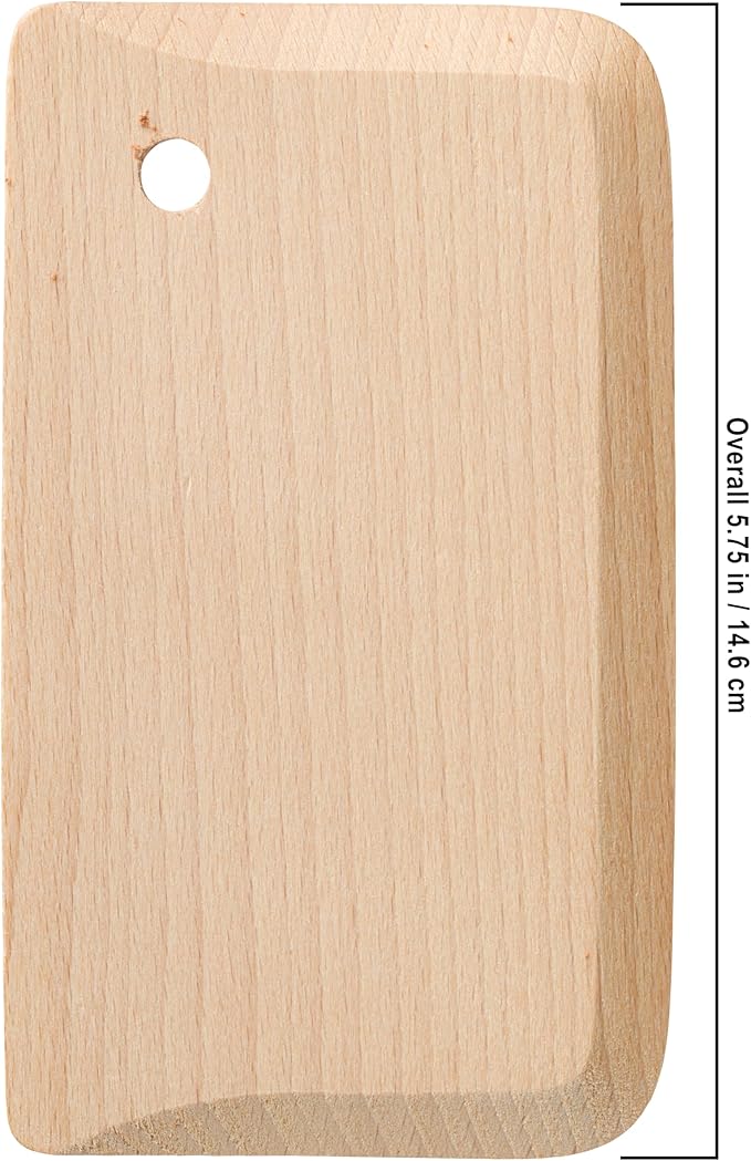Redecker Wooden Dough Separator & Board Scraper – Durable Untreated Beechwood, Dual Function for Precise Portioning & Neat Workspace – Essential Baking Tool for Home Bakers, Made in Italy