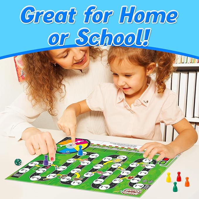 Phonics Board Games for Kids,Educational Learning CVC and CVCC Board Games for Boys and Girls,Reading and Spelling Word Games Ages 4 5 6,Classroom Travel Indoor Outdoor Family Games