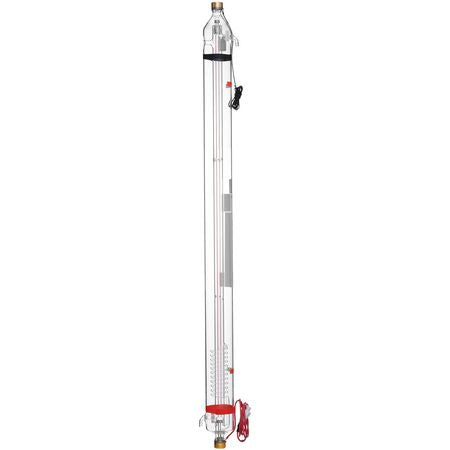 90W CO2 Laser Tube, 49.2 in (1250 mm) Length, 3.1 in (80 mm) Dia Borosilicate Glass Laser Cutter Tube with Metal Head, 10,000hr Wires Preconnected for Laser Engraver Engraving Cutting Machine