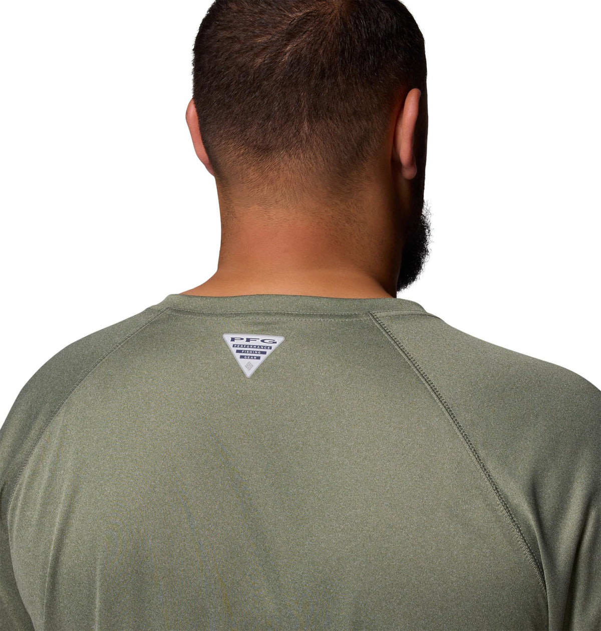 Columbia Men's PFG Terminal Tackle Long Sleeve Fishing Shirt, Cypress Heather/Carbon Logo, Large