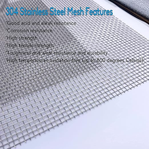 2PACK 304 Pretty Sturdy 12” X 24”, 5 Mesh Wire Mesh Screen, Stainless Screen