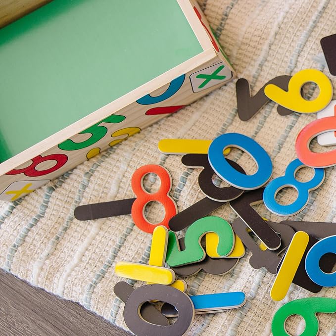 Melissa & Doug 37 Wooden Number Magnets in a Box