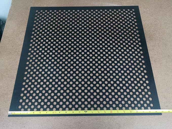 2'x2' Black Plastic Perforated Tile, 10 Pack,