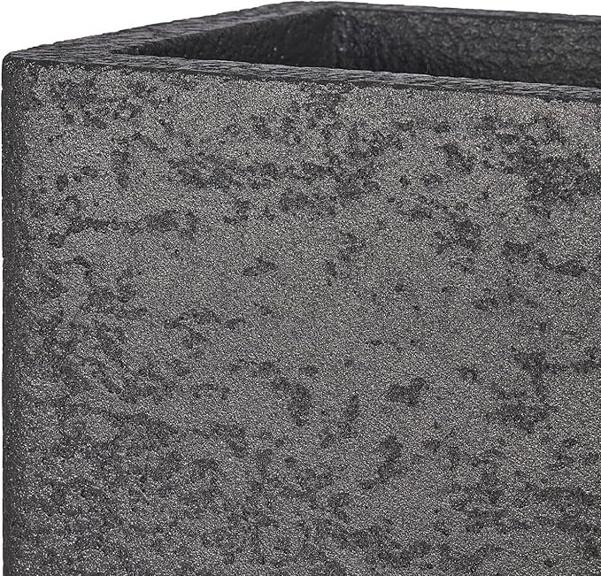 31 Inch Rectangular Concrete Planter,Durable All-Weather Use with Drainage Holes,Large Rectangular Planter for Outdoor Indoor Plants
