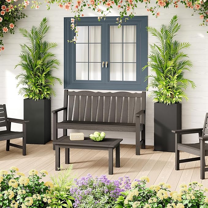 Set of 2 Planter Box Outdoor 30"H x 14.4"W x 13.6"D- Tall Planters for Outdoor Patio/Porch, All-Weather with Anti-dumping Kit, Durable Galvanized Steel, Modern Design for Plants, Flower, Garden