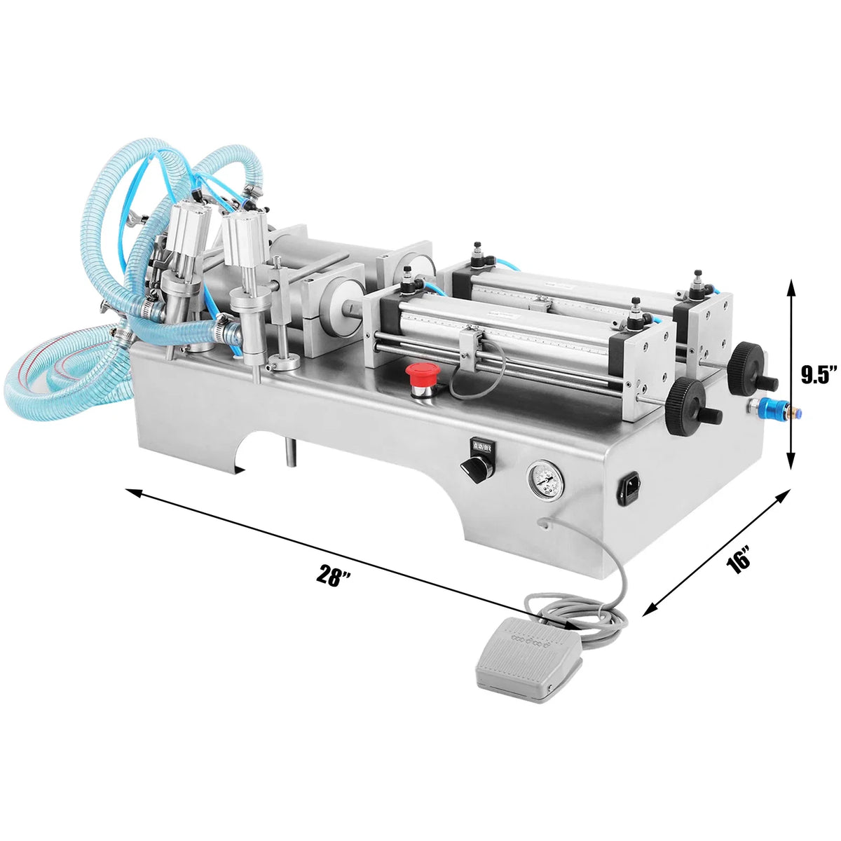 100-1000ML Pneumatic Liquid Filling Machine with Double Nozzles Commercial Automatic Bottle Filler for Oil Cosmetic Drinks