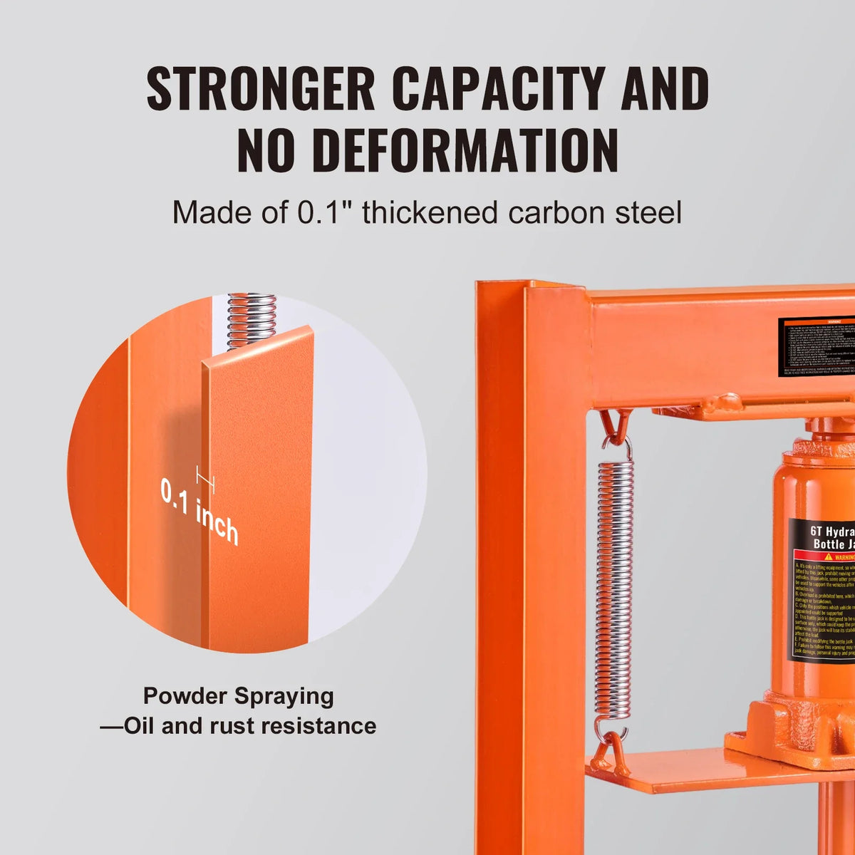 Hydraulic Shop Press, 6Ton H-Frame Hydraulic Shop Press, Adjustable Shop Press w/Press Plates, Heavy Duty Hydraulic Press
