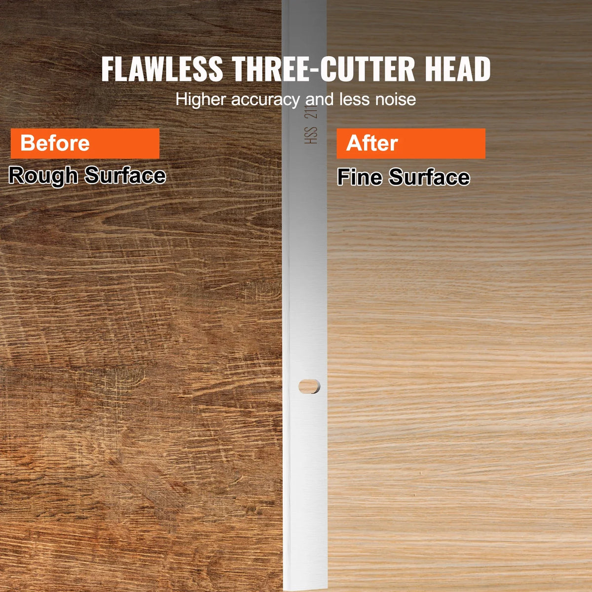 Planer Knives, 13 inch 2mm Thickened High Speed Steel Replacement HRC55-60 Hardness, Suit for 13in/12.5in Benchtop Planer