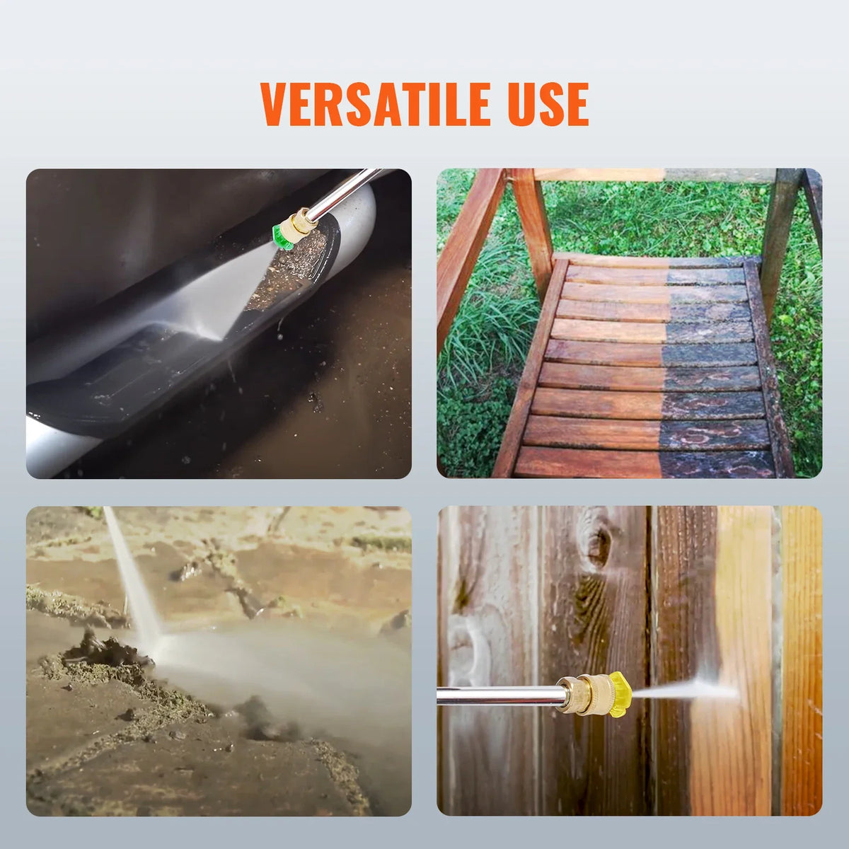 Gas Pressure Washer 3600 PSI 2.6 GPM Gas Powered Pressure Washer with Copper Pump Spray Gun and Extension Wand 5 Nozzles
