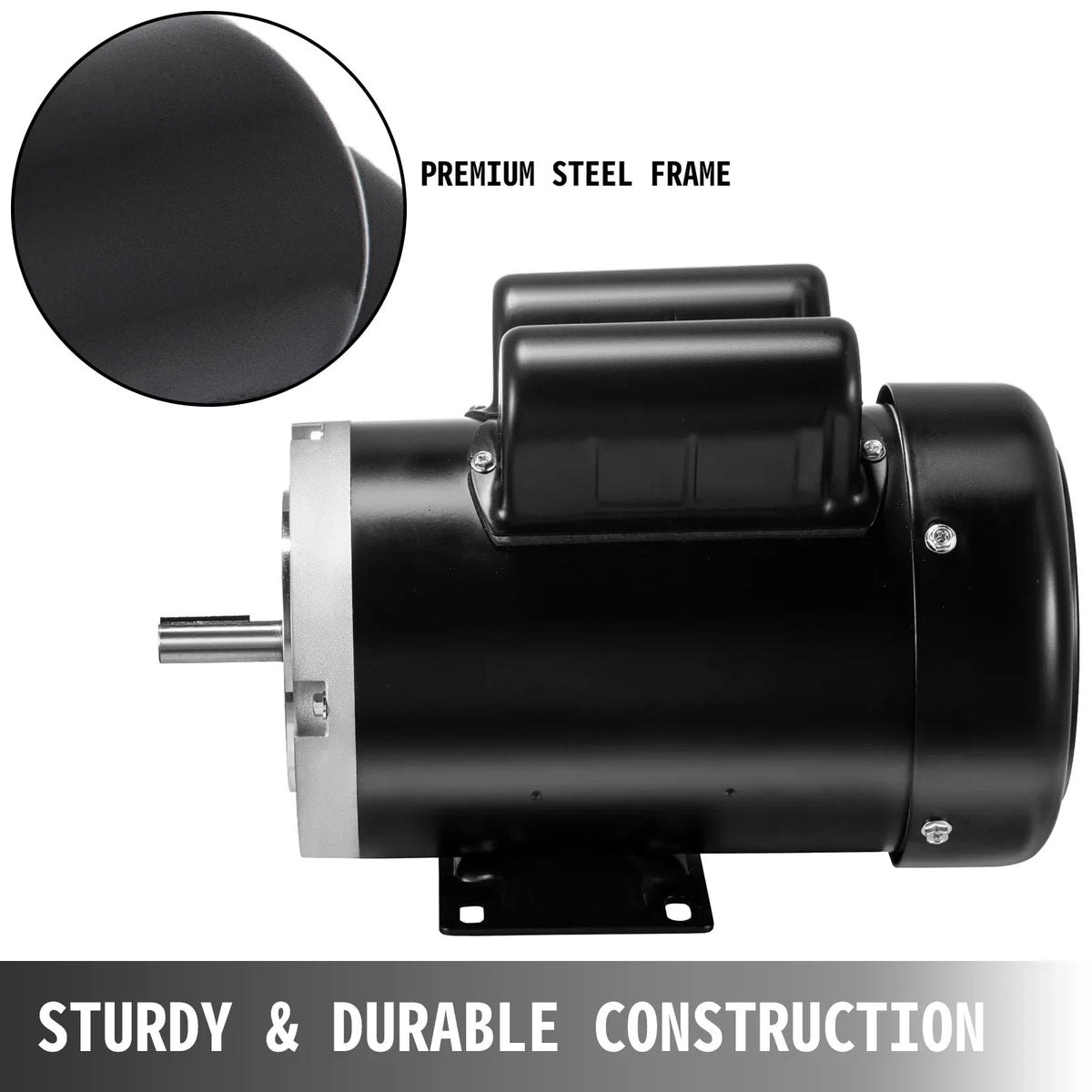 Electric Compressor Motor 1.5 HP 56C Frame Single Phase Electric Motor 1725 RPM Rated Speed 115V 230V 5/8 Inch Keyed Shaft