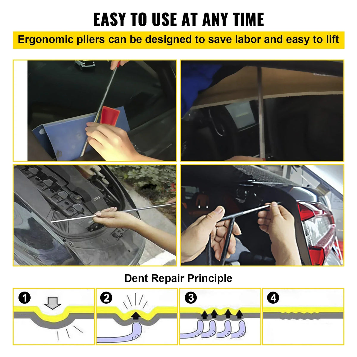 21 Pcs Paintless Dent Repair Rods Professional Hail Dent Removal Tool For Minor Dents Door Dings And Hail Damage