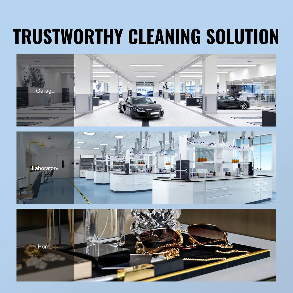 2L Ultrasonic Cleaner with Digital Timer & Heater, Ultra Sonic Jewelry Cleaner, Stainless Steel Heated Cleaning Machine