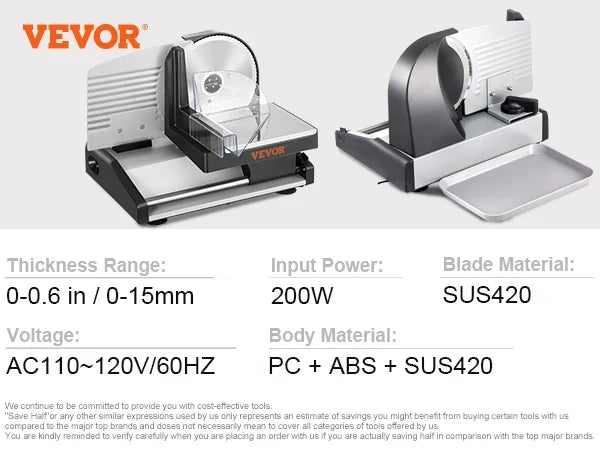 Meat Slicer Electric Deli Slicer with 7.5" Stainless Steel Removable Blade, Food Slicer Machine for Meat Bread,Child Lock
