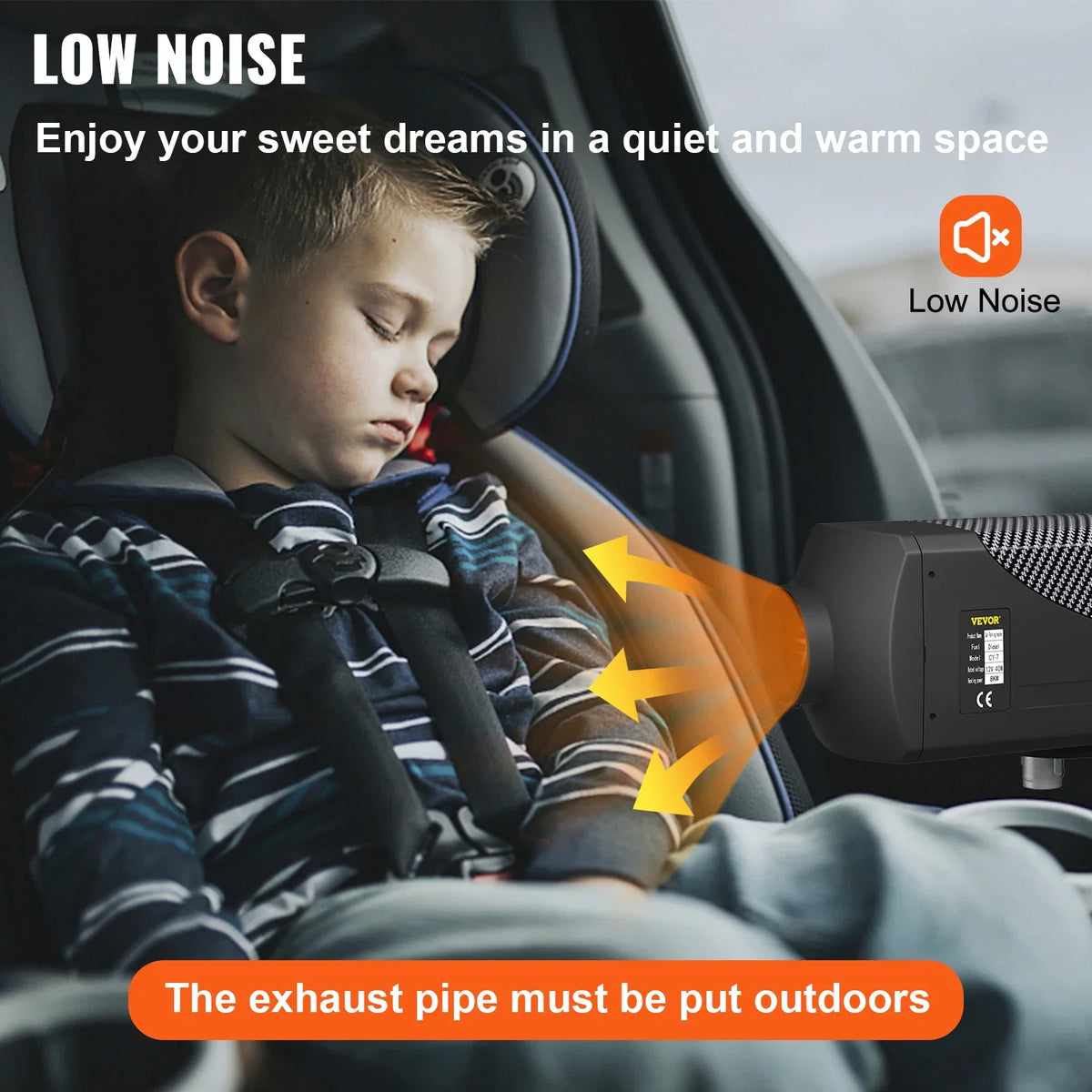 8KW Diesel Air Heater Muffler Diesel Heater 12V Remote Control Parking Heater with LCD Switch for Car Trucks Motor-home